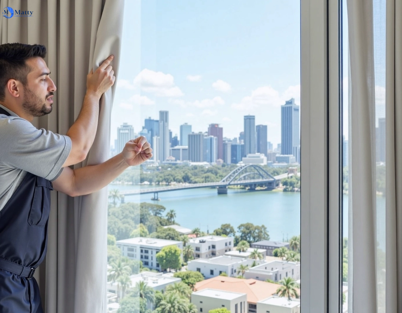 Professional curtain steam cleaning service dolls-point-nsw QLD by Matty Curtain Cleaning